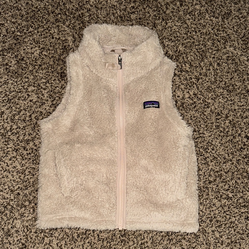 Patagonia Kids XS Off-White Fleece Vest